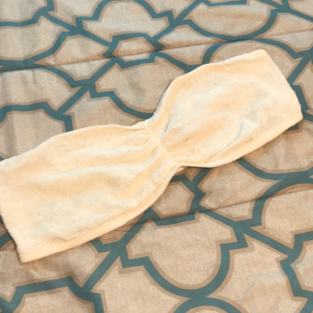 Mudd cream lace bandeau bra top